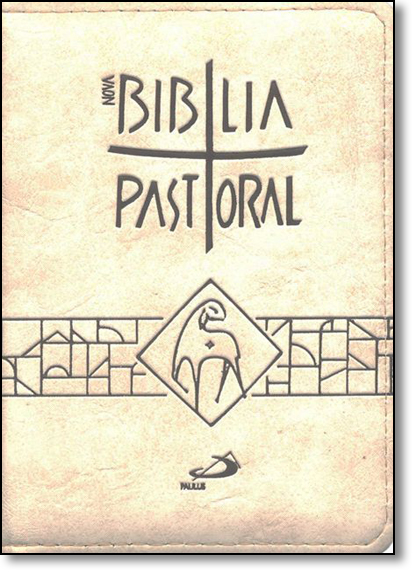 Livro Nova Bíblia Pastoral - Média - Zíper Creme