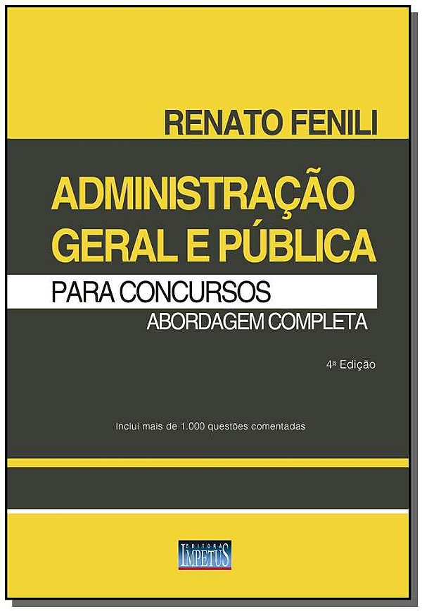 Livro Administração Geral E Pública Para Concursos - Abordagem ...