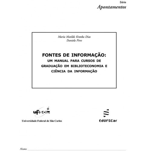 Livro Fontes De Informação: Um Manual Para Cursos De Graduação ...