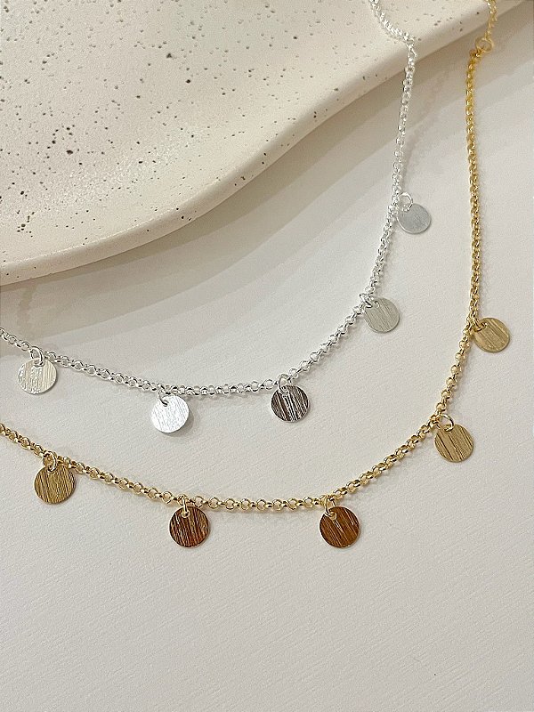 Tornozeleira Mini Elos Com Pingentes De Medalhas