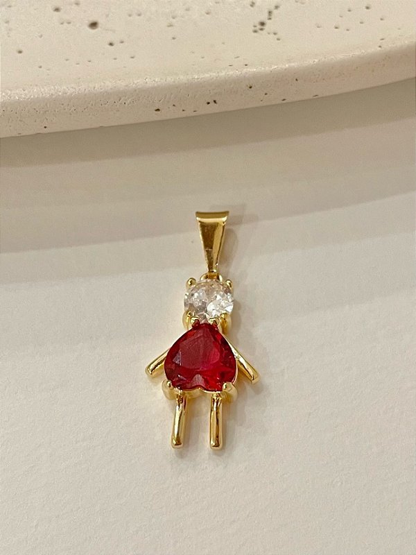 Pingente Menina Vermelho