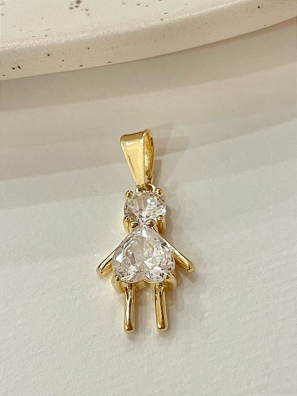 Pingente Menina Cristal