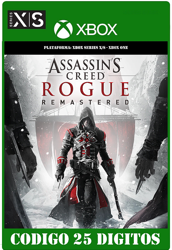 Assassin’s Creed Rogue Remastered - Xbox (Código 25 Dígitos) Mídia Digital