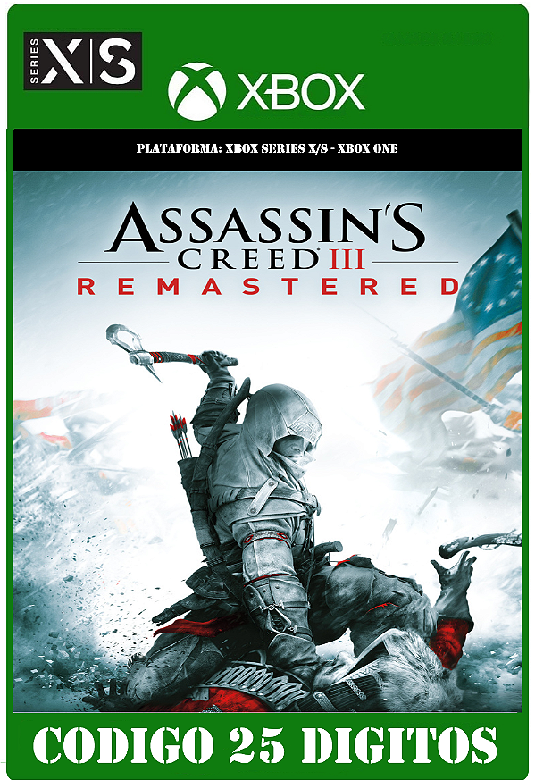 Assassin's Creed III - Remastered - Xbox (Código 25 Dígitos) Mídia Digital