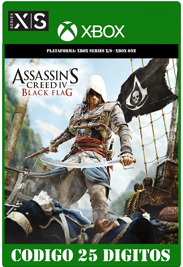 Assassin's Creed IV Black Flag - Xbox (Código 25 Dígitos) Mídia Digital