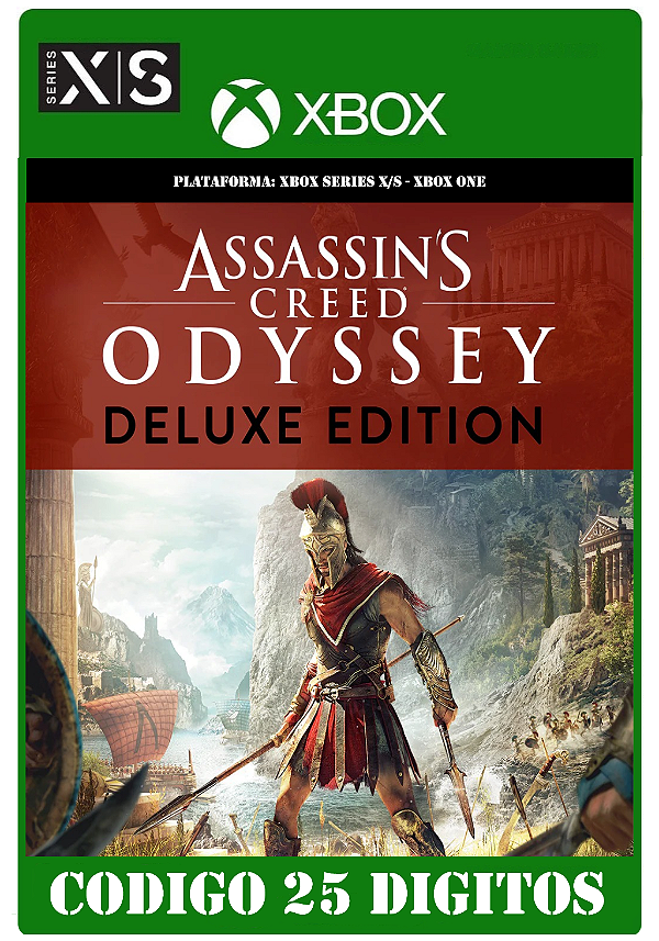 Assassins Creed Odyssey - EDIÇÃO DELUXE - Xbox (Código 25 Dígitos) Mídia Digital