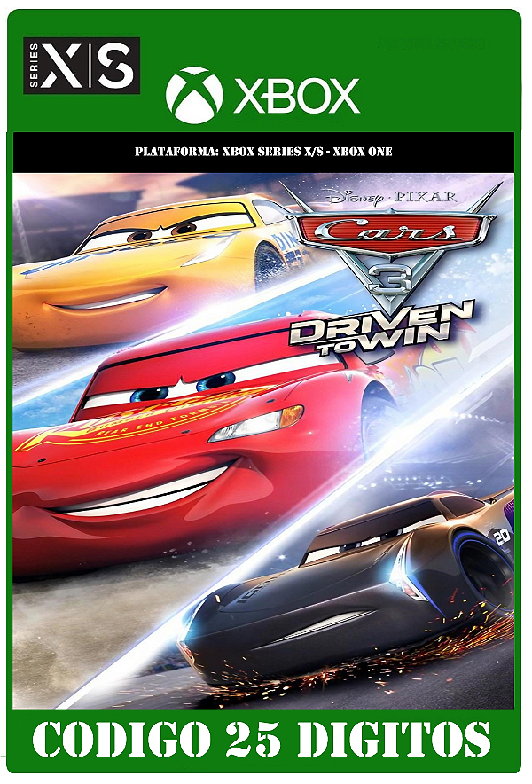 Carros 3 Correndo para Vencer - Xbox (Código 25 Dígitos) Mídia Digital