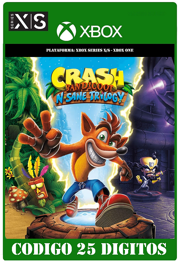 Crash Bandicoot N. Sane Trilogy - Xbox (Código 25 Dígitos) Mídia Digital