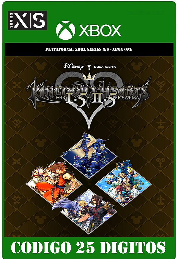 KINGDOM HEARTS - HD 1.5+2.5 ReMIX - Xbox One / Series X|S (Código 25 Dígitos) Mídia Digital