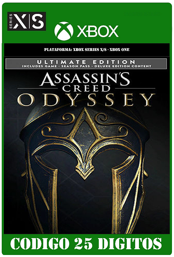 Assassis Creed Odyssey - ULTIMATE EDITION - Xbox One / Series X|S (Código 25 Dígitos) Mídia Digital