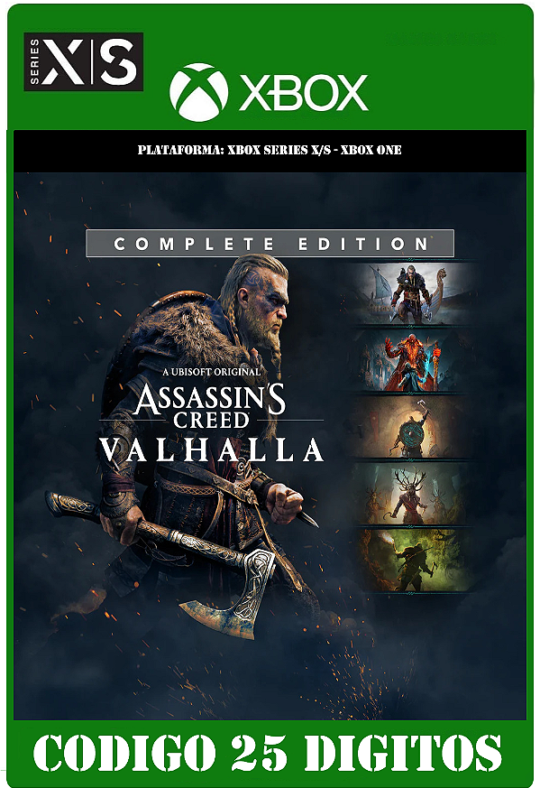Assassin's Creed Valhalla - Complete Edition - Xbox One / Series X|S (Código 25 Dígitos) Mídia Digital