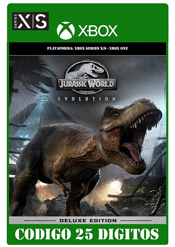 Jurassic World Evolution - Conjunto Deluxe - Xbox One / Series X|S (Código 25 Dígitos) Mídia Digital