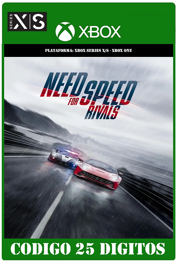 Need for Speed Rivals - Xbox One / Series X|S (Código 25 Dígitos) Mídia Digital