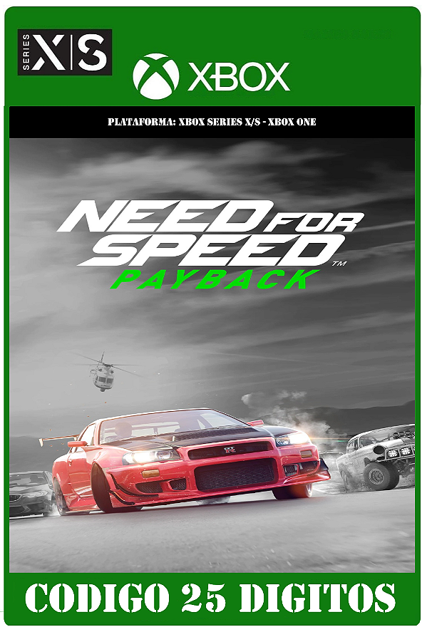 Need for Speed Payback - Deluxe Edition - Xbox One / Series X|S (Código 25 Dígitos) Mídia Digital