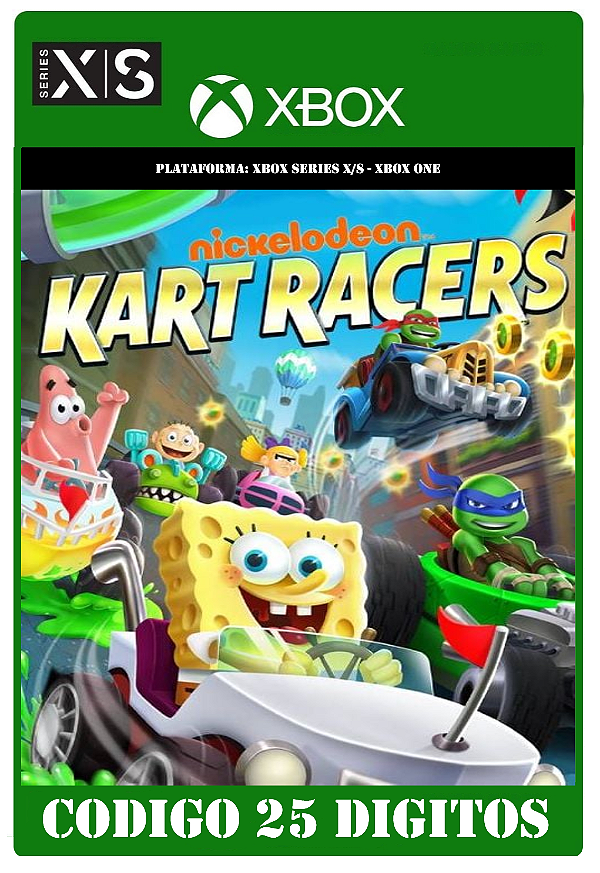 Nickelodeon Kart Racers - Xbox One / Series X|S (Código 25 Dígitos) Mídia Digital