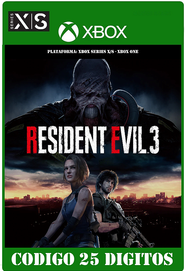 RESIDENT EVIL 3 - Xbox One / Series X|S (Código 25 Dígitos) Mídia Digital