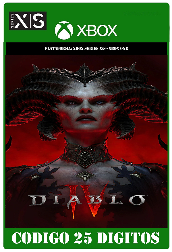 Diablo IV Standard - Xbox One / Series X|S (Código 25 Dígitos) Mídia Digital