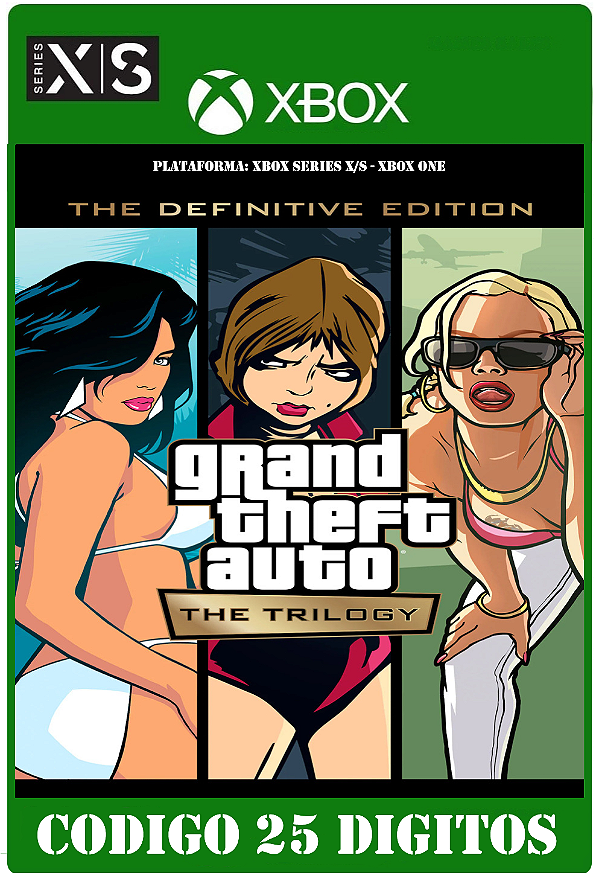 Grand Theft Auto: The Trilogy – The Definitive Edition - Xbox One / Series X|S (Código 25 Dígitos) Mídia Digital