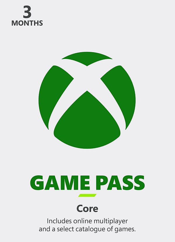 Game Pass Core 3 Meses - Xbox One / Series X|S (Código 25 Dígitos) Mídia Digital
