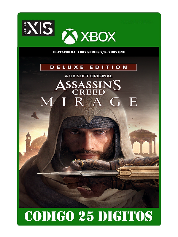 Assassin's Creed Mirage: Edição Deluxe - Xbox One / Series X|S (Código 25 Dígitos) Mídia Digital