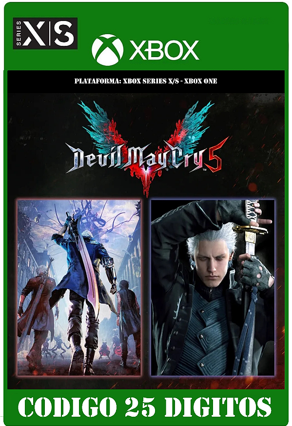 Devil May Cry 5 + Vergil - Xbox One / Series X|S (Código 25 Dígitos) Mídia Digital
