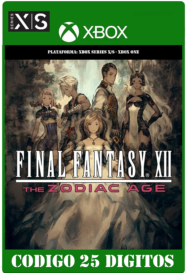 FINAL FANTASY XII THE ZODIAC AGE - Xbox One / Series X|S (Código 25 Dígitos) Mídia Digital