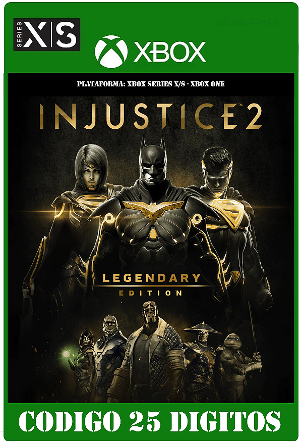 Injustice 2 - Legendary Edition - Xbox One / Series X|S (Código 25 Dígitos) Mídia Digital