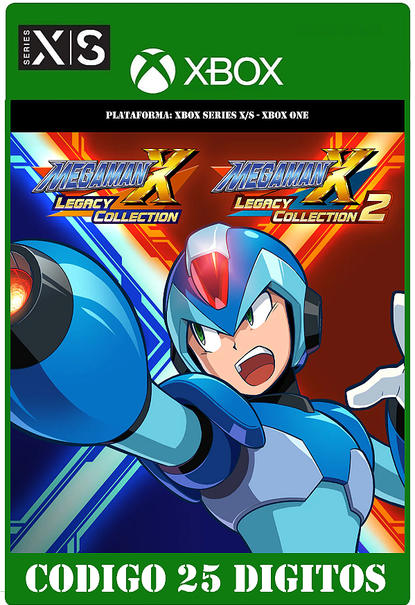 Mega Man X Legacy Collection 1+2 - Xbox One / Series X|S (Código 25 Dígitos) Mídia Digital