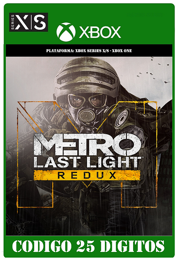 Metro: Last Light Redux - Xbox One / Series X|S (Código 25 Dígitos) Mídia Digital