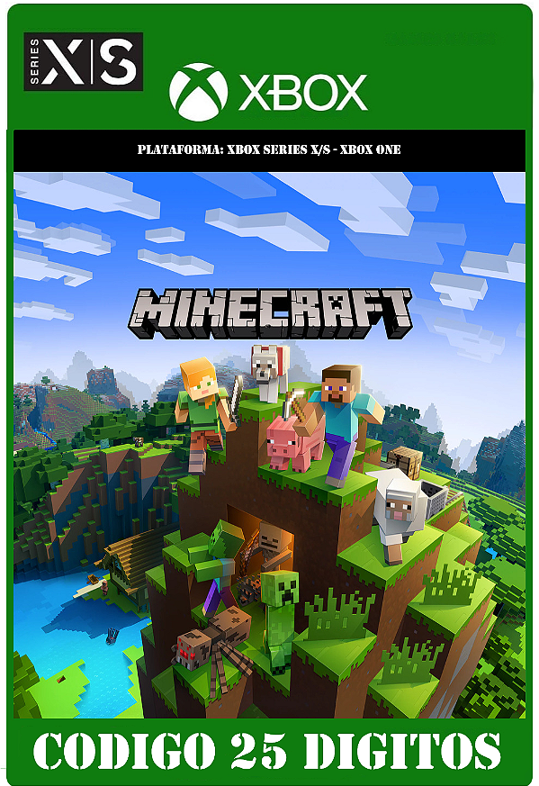 Minecraft - Xbox One / Series X|S (Código 25 Dígitos) Mídia Digital