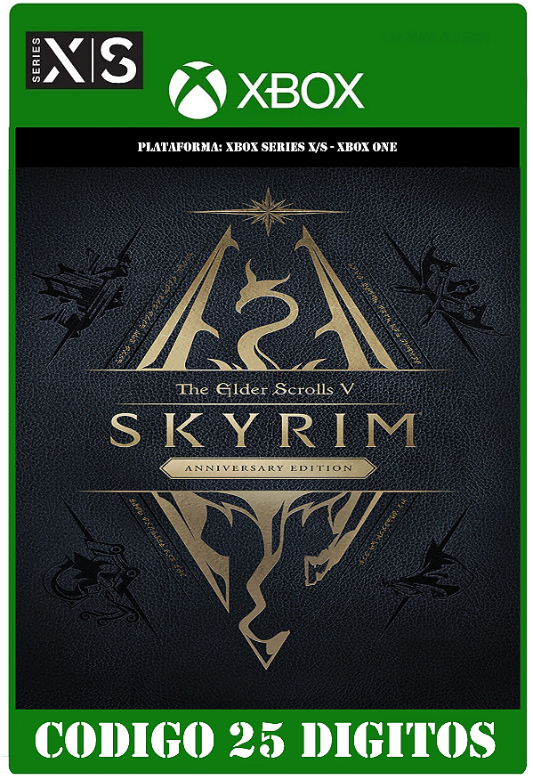 The Elder Scrolls V: Skyrim Anniversary Edition - Xbox One / Series X|S (Código 25 Dígitos) Mídia Digital