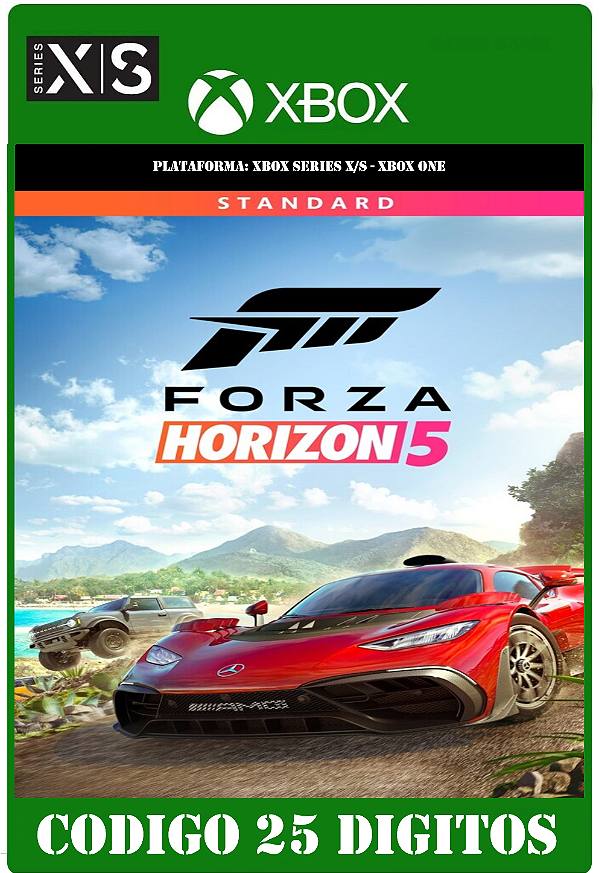 Forza Horizon 5 Edição Padrão - Xbox One / Series X|S (Código 25 Dígitos) Mídia Digital