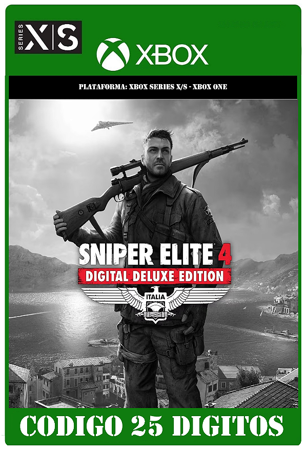 Sniper Elite 4 Digital Deluxe Edition - Xbox One / Series X|S (Código 25 Dígitos) Mídia Digital