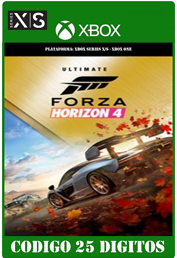 Forza Horizon 4 Edição Suprema - Xbox One / Series X|S (Código 25 Dígitos) Mídia Digital