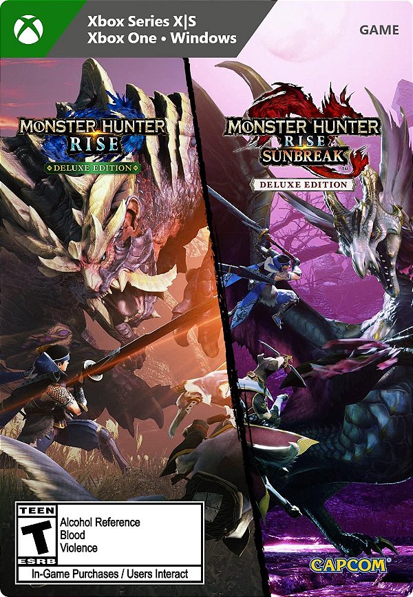 Monster Hunter Rise + Sunbreak Deluxe - Xbox One / Series X|S (Código 25 Dígitos) Mídia Digital