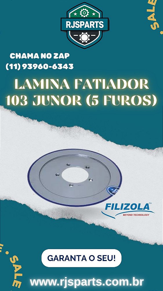 LAMINA FATIADOR DE FRIOS FILIZOLA 103JR 5 FUROS 260MM
