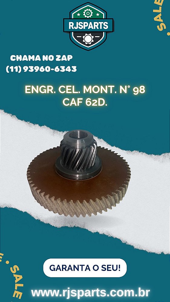 ENGRENAGEM CELERON CAF 98 62 DENTES MONTADA