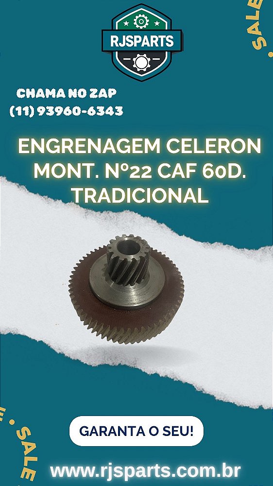 ENGRENAGEM CELERON CAF 22 60 DENTES TRADICIONAL MONTADA