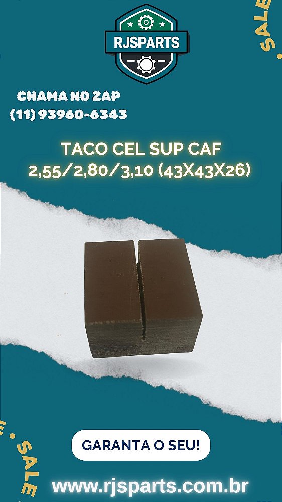 TACO DE CELERON SUPERIOR CAF 2.55/2,80/3.10 (KIT COM 5 PEÇAS)