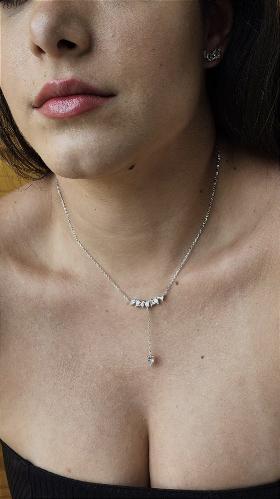 Colar Gargantilha Geométrico Prata 925