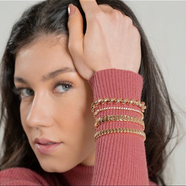 Pulseira Meio Torcido com 16cm