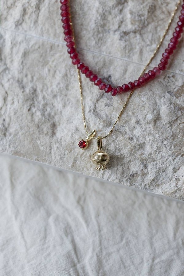 Colar Romã Rubi