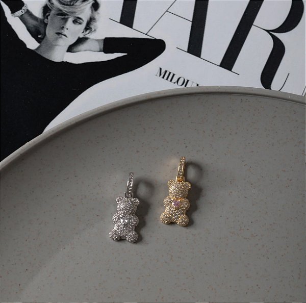 Pingente Ursinho Cravejado