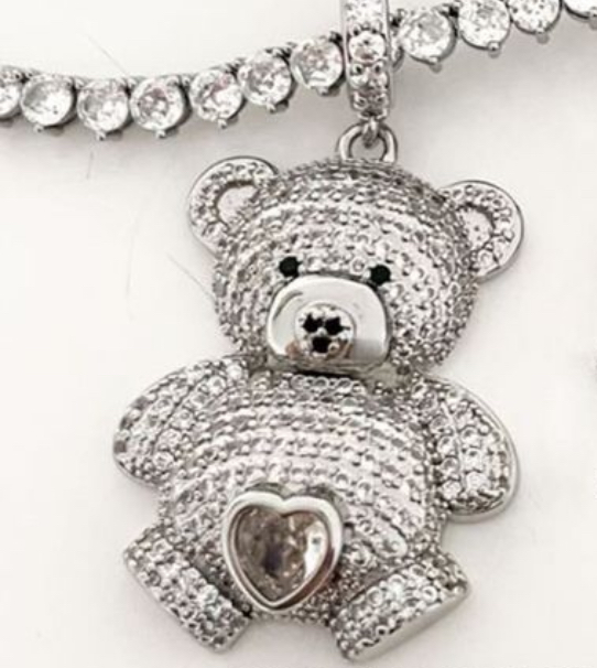 Pingente Ursinho Cravejado G