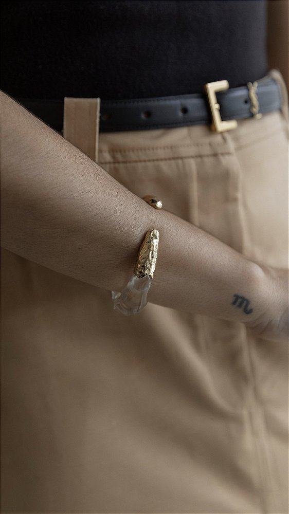 Bracelete de Resina Organic no Ródio