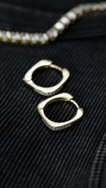 Brinco Argola Quadrada