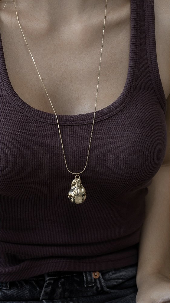 Colar Longo Pingente Orgânico