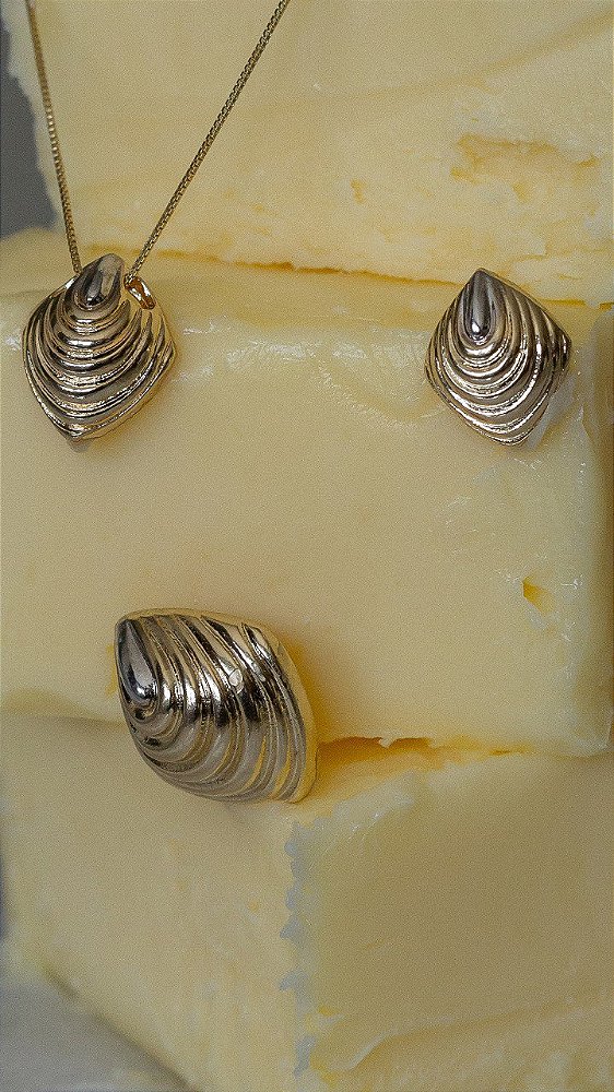 Colar Texturizado Minimal Mix de Banhos