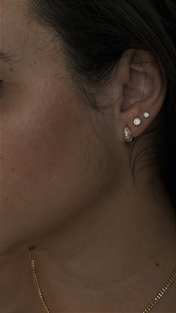 Brinco Mini Argolinha Rosê