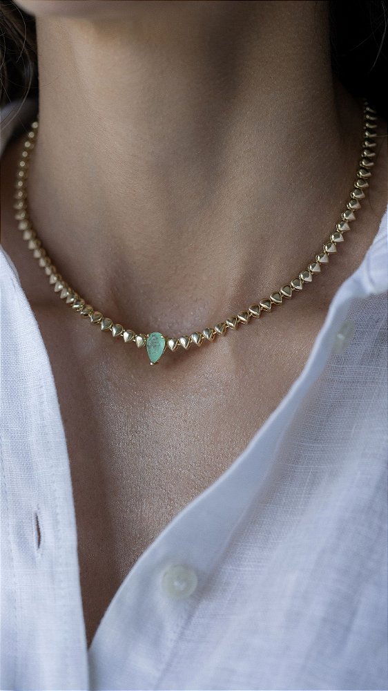 Colar Riviera Gotas Turmalina Paraíba